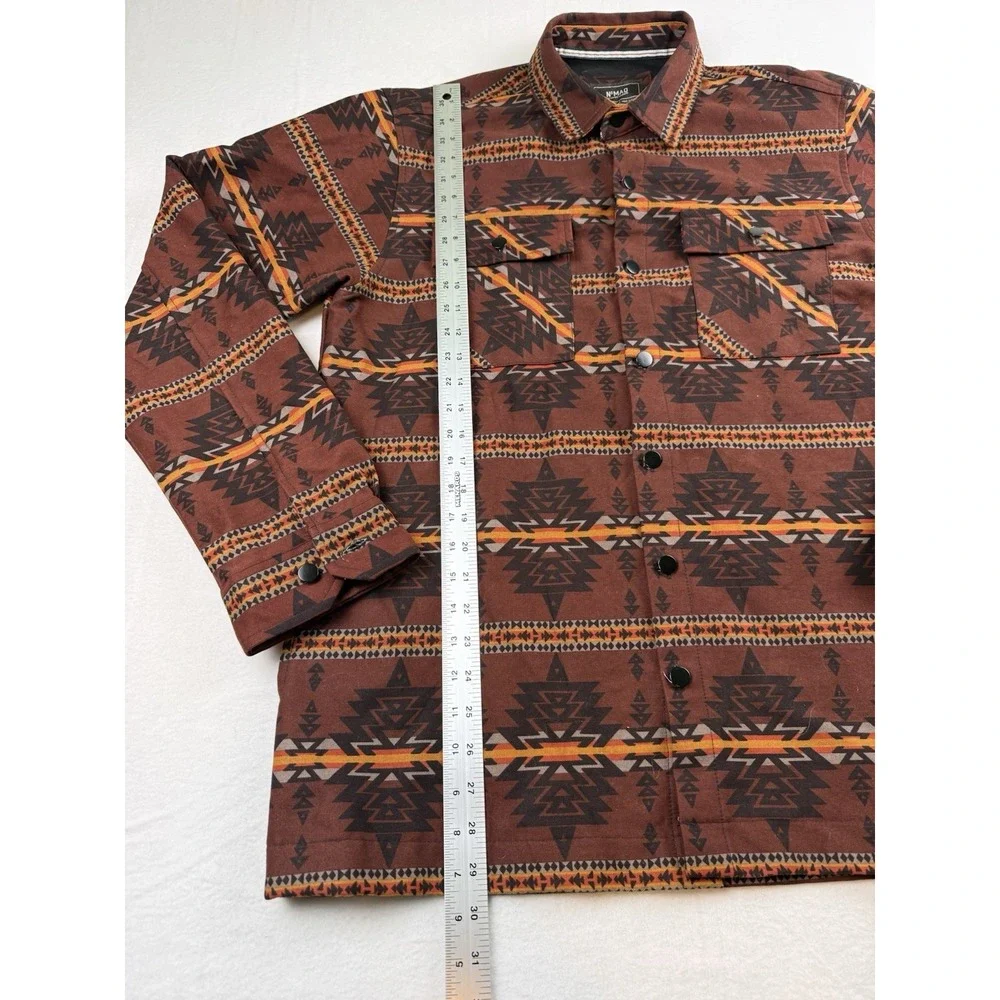 Nomad Craft & Flow Aztec Western Shirt Jacket Shacket Men's L